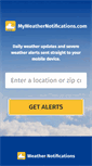 Mobile Screenshot of myweathernotifications.com