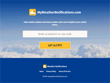 Tablet Screenshot of myweathernotifications.com